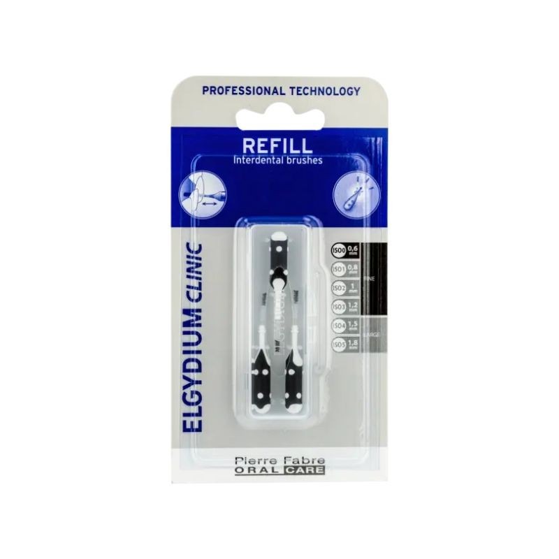 Elgydium Clinic Recarga para Escovilhão Preto 3 unidades