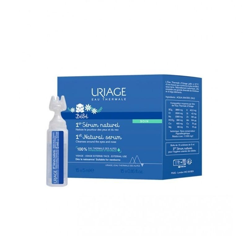 Uriage Bebé 1º Soro Fisiológico Natural em Monodoses 15unid 5ml