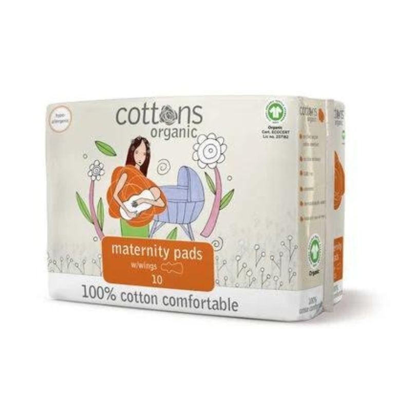 Cottons Pensos Pós Parto com Abas 100% Algodão 10 Unidades