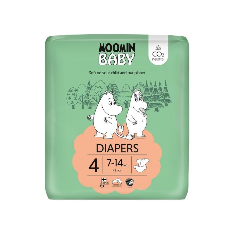 Moomin  Baby Fraldas Tamanho 4 7-14kg 42 fraldas