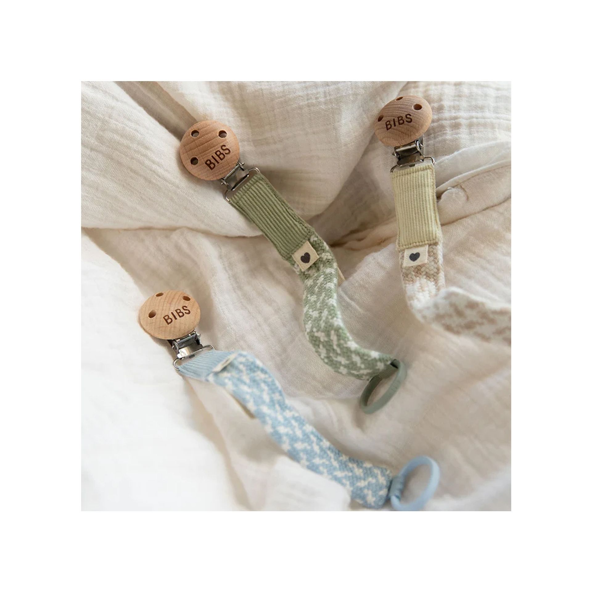 BIBS Porta-Chupetas “Baby Blue / Ivory”