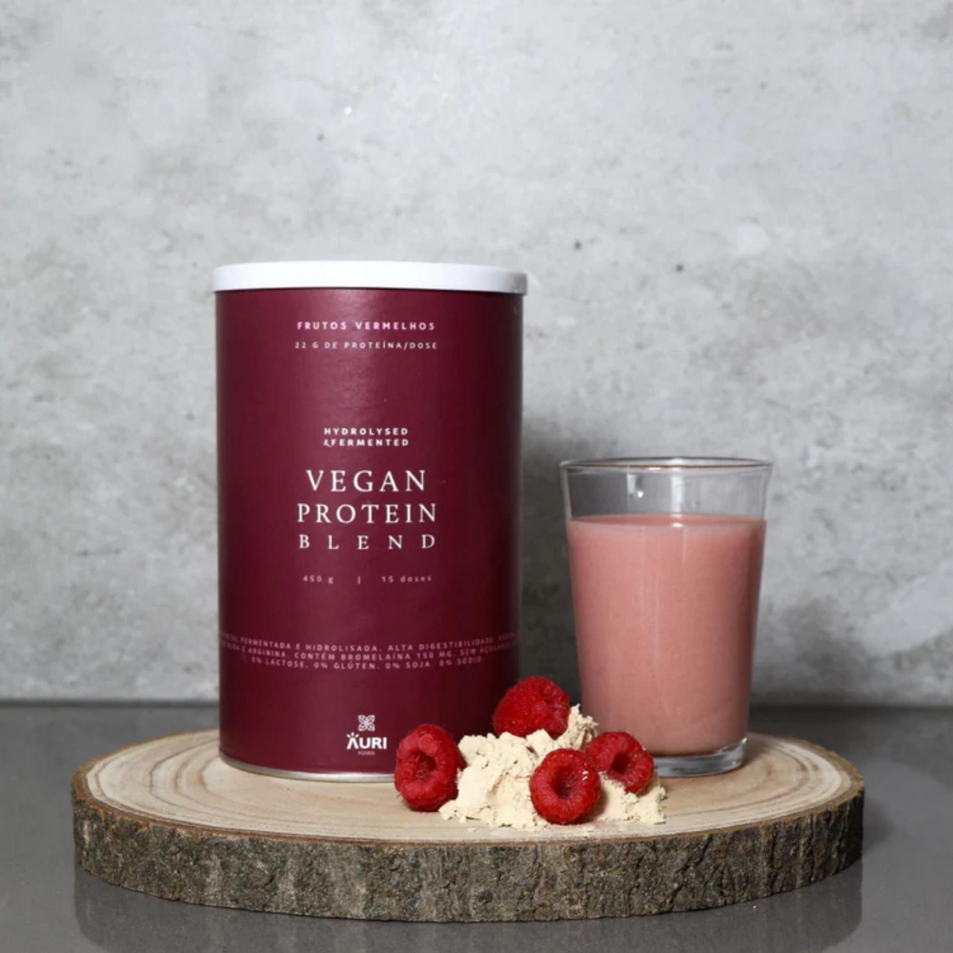 Aurifoods Proteína Vegetal Fermentada Frutos Vermelhos