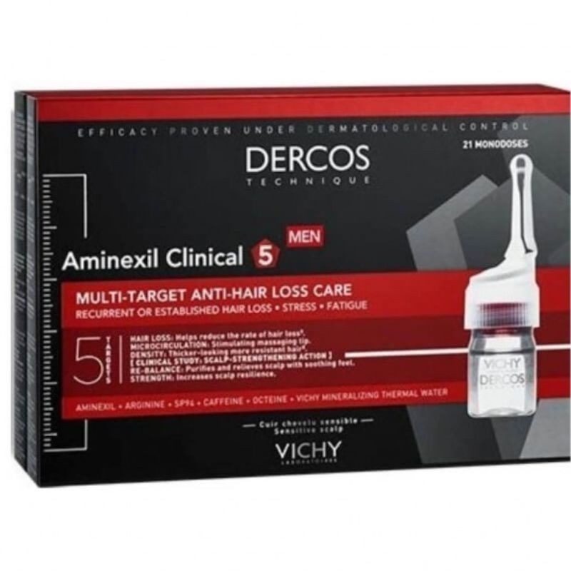 Vichy Ampolas Dercos Aminexil Intensivo 5 Anti-Queda Homem 21 Unidades