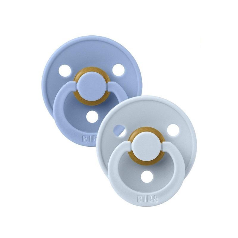 Bibs Colour 2 Chupetas Sky Blue/Baby Blue 6-18 meses