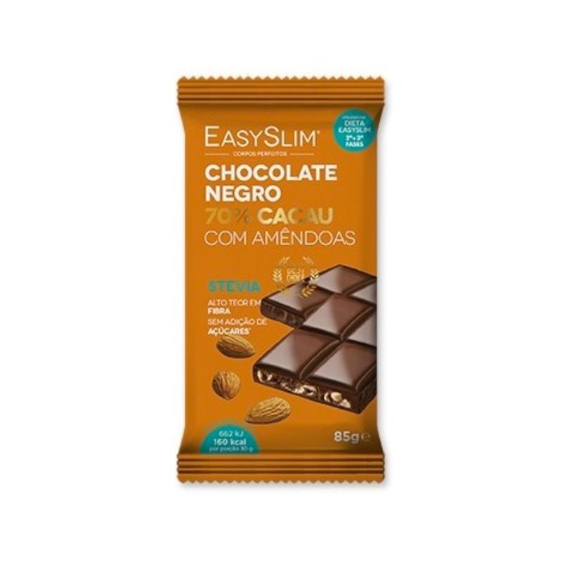 EasySlim Chocolate Negro 70% com Amêndoas 30g