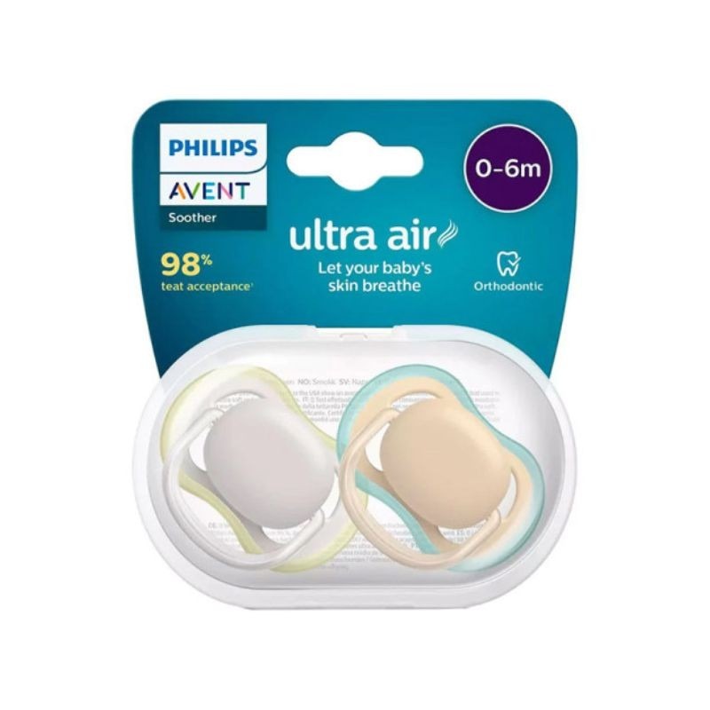 Philips Avent Pack 2 Chupetas Ultra Air Ananás e Papagaio 0-6M