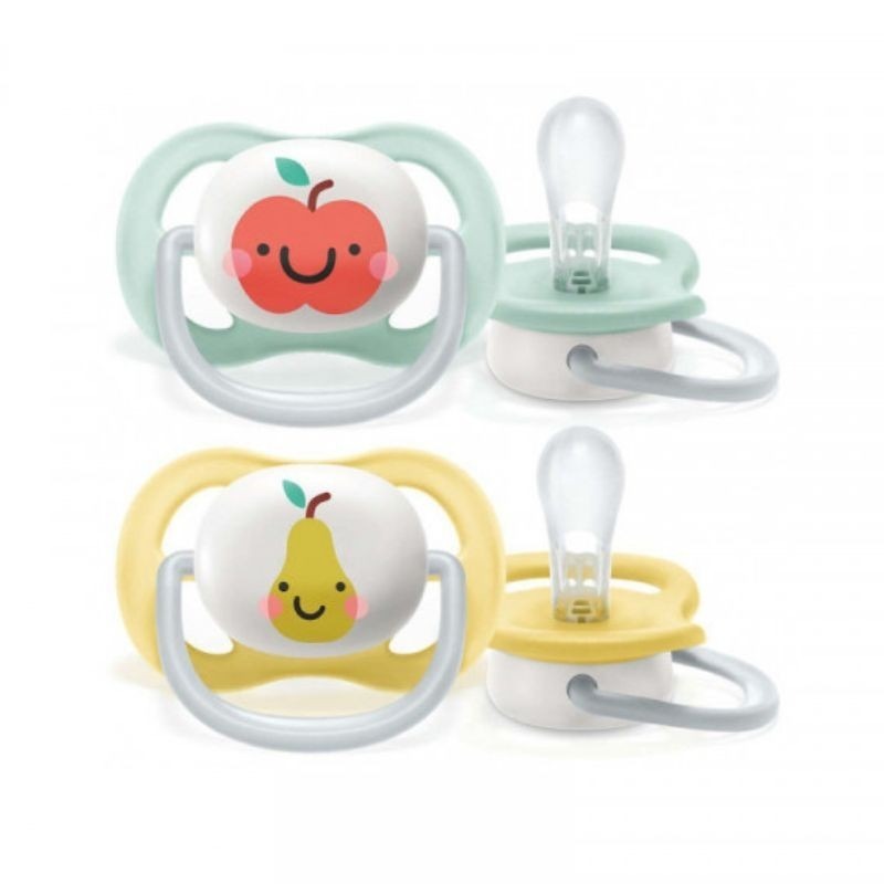 Philips Avent Pack 2 Chupetas Ultra Air Frutas 0-6M Philips Avent Pack 2 Chupetas Ultra Air Frutas 0-6M