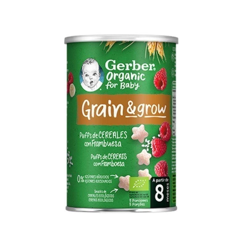 Gerber Organic Puffs Framboesa 8M+ 35g
