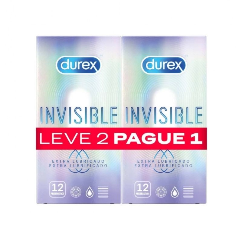 Durex Invisible Extra Lubrificante 12 Preservativos + 12 oferta Durex Invisible Extra Lubrificante 12 Preservativos + 12 oferta