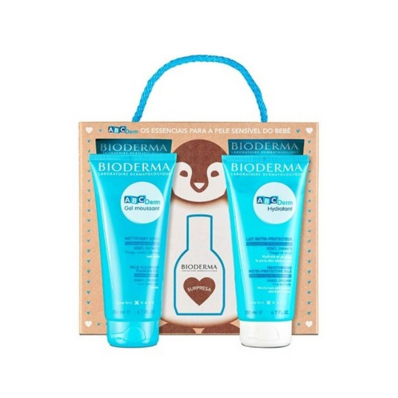 Bioderma Coffret ABCderm Leite 200ml + Gel 200ml + H2O 100ml