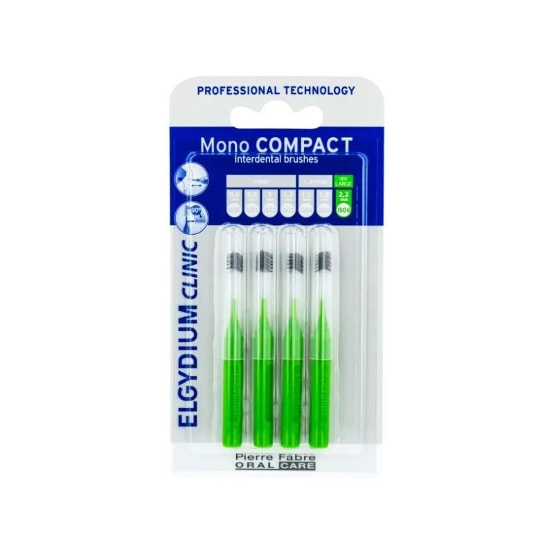 Elgydium Clinic Mono Compact Escovilhão Verde 4 unidades
