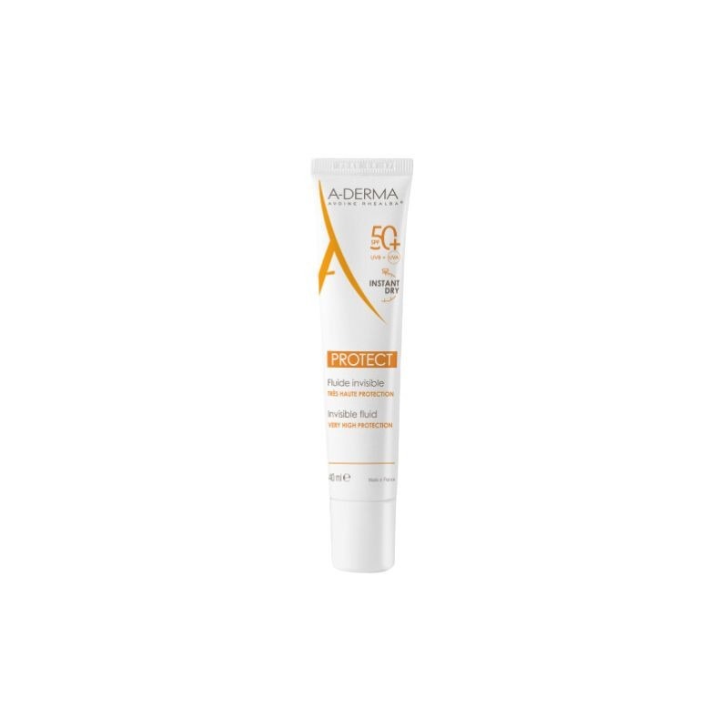 A-derma Protect Fluido Solar Rosto Invisível SPF50+ 40ml