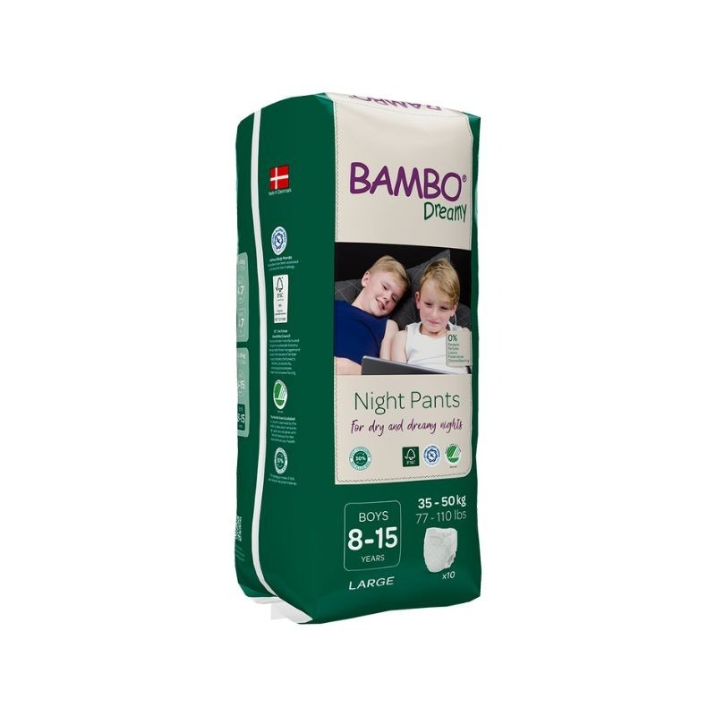 Bambo Dreamy Fraldas Noturnas Meninos 8-15 anos 35-50kg 10 unidades