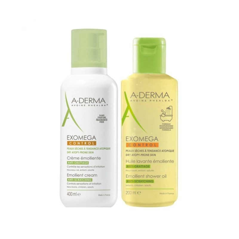A-derma Exomega Control Creme Emoliente 400ml Oferta A-derma Óleo Duche 200ml