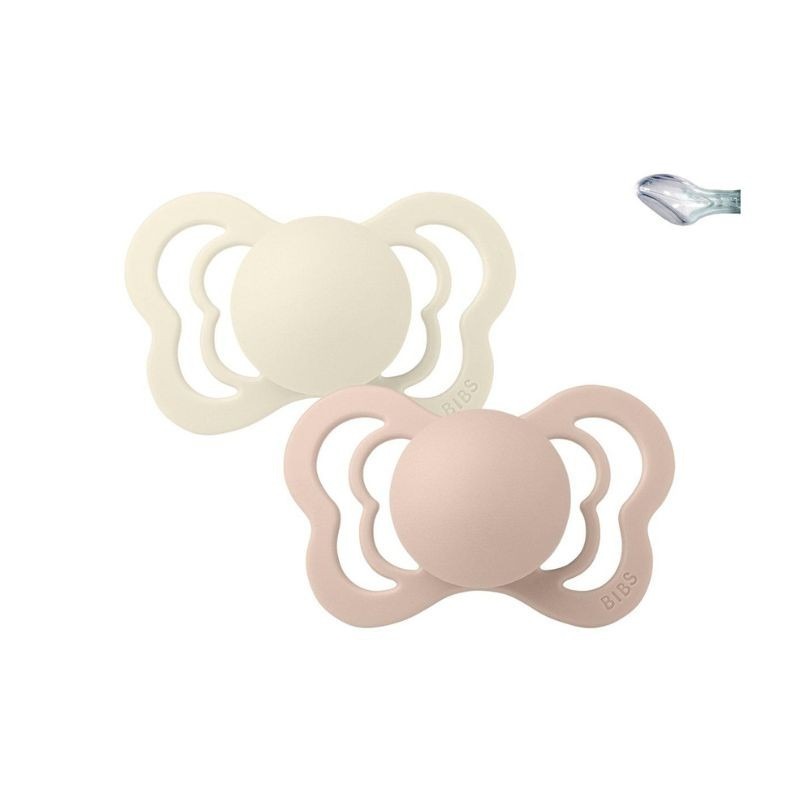 Bibs Couture 2 Chupetas Ivory/Blush 6-18 meses