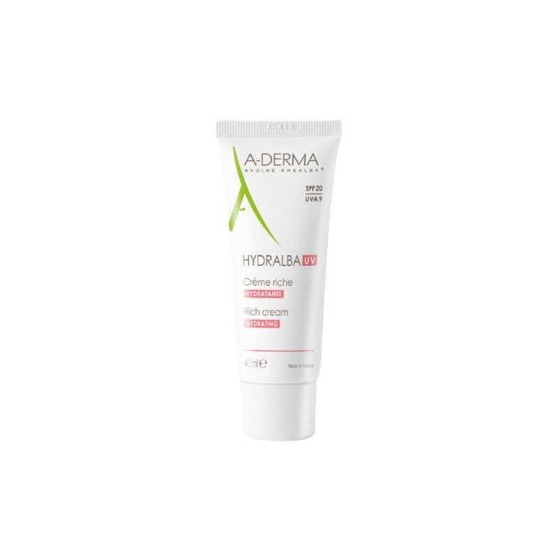 A-derma Hydralba UV Creme Hidratante Rico SPF20 40ml
