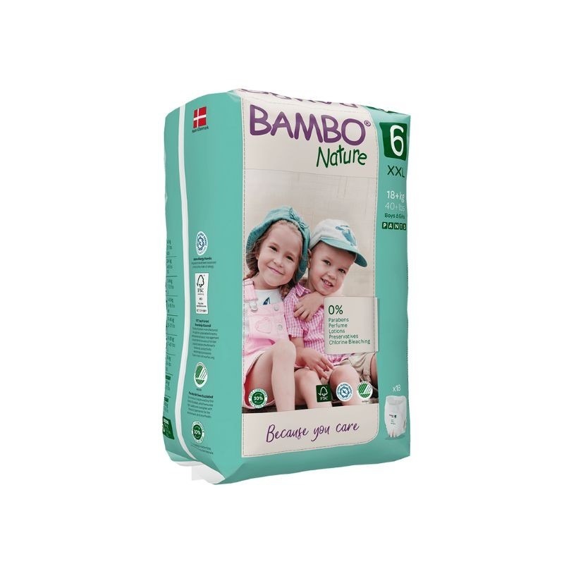 Bambo Nature Fraldas Cueca 6 XXL 15+kg 18 Fraldas