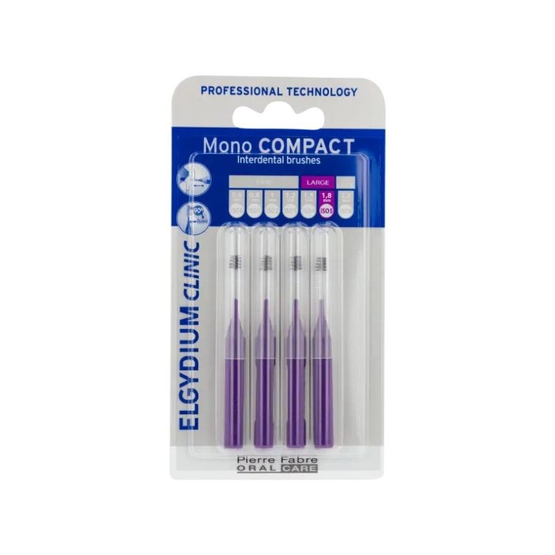 Elgydium Clinic Mono Compact Escovilhão Roxo 4 unidades