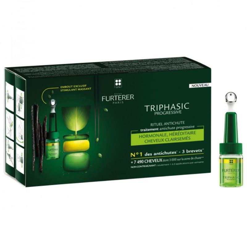 René Furterer Triphasic Antiqueda Progressiva 8 Ampolas