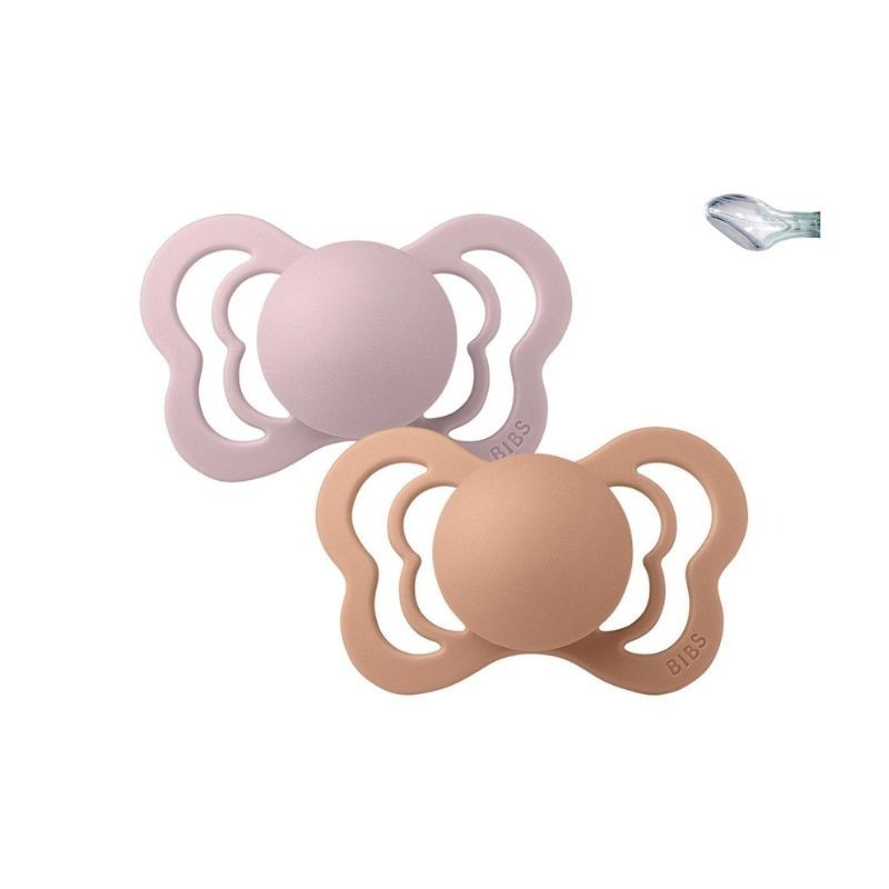 Bibs Couture 2 Chupetas Pink Plum/Peach 0-6 meses