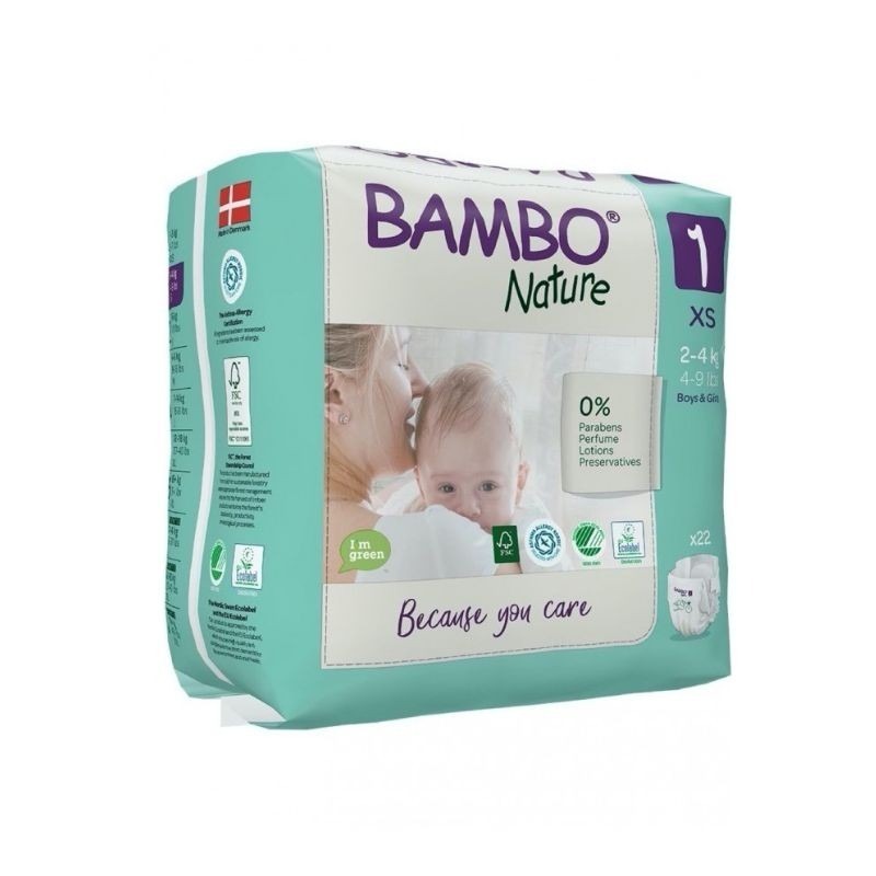 Bambo Nature Fraldas 1 XS 2-4kg 22 Fraldas