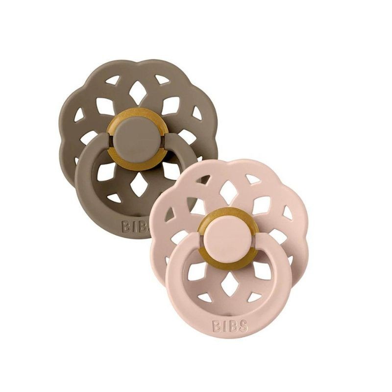 Bibs Boheme 2 Chupetas Dark Oak/Blush 6-18 meses
