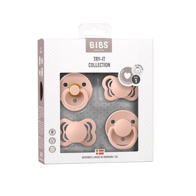 Bibs Pack 4 Chupetas Try It Baby Blush