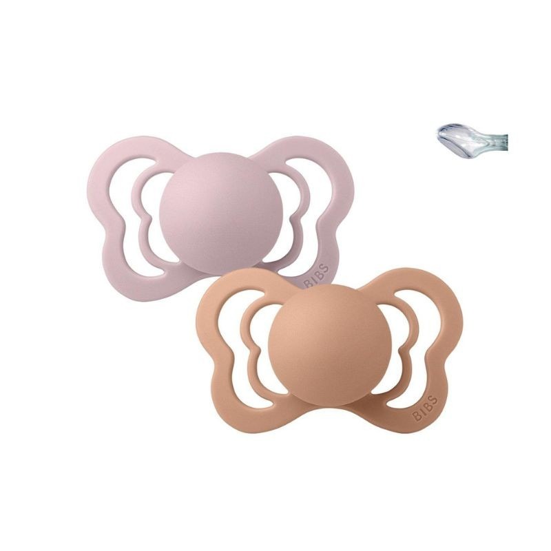 Bibs Couture 2 Chupetas Pink Plum/Peach 6-18 meses