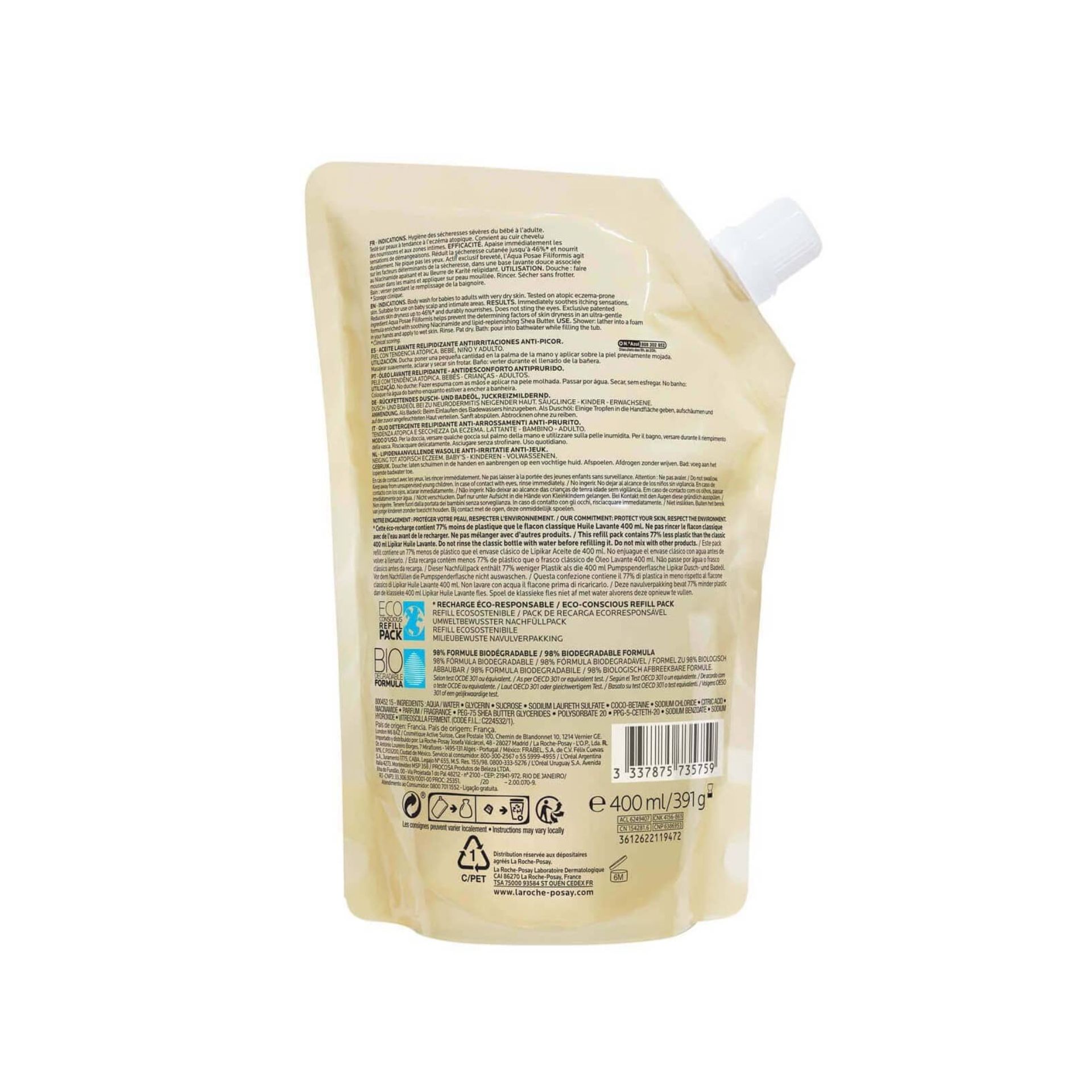 La Roche Posay Lipikar AP+ Óleo Lavante Recarga 400ml