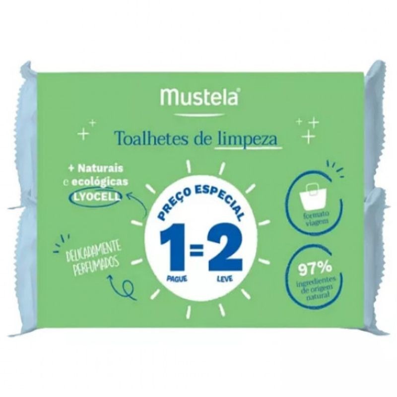 Mustela Bebé Toalhetes de Limpeza x 20 Unidades 1=2