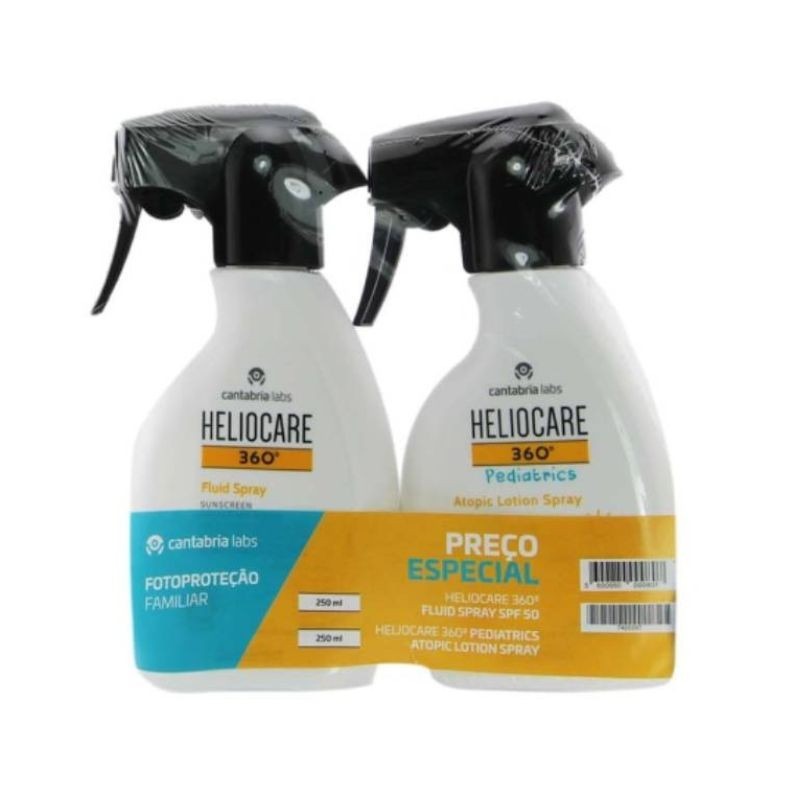 Heliocare 360º Fluid Spray SPF50 250ml + Pediatrics Atopic Lotion Spray SPF50 250ml