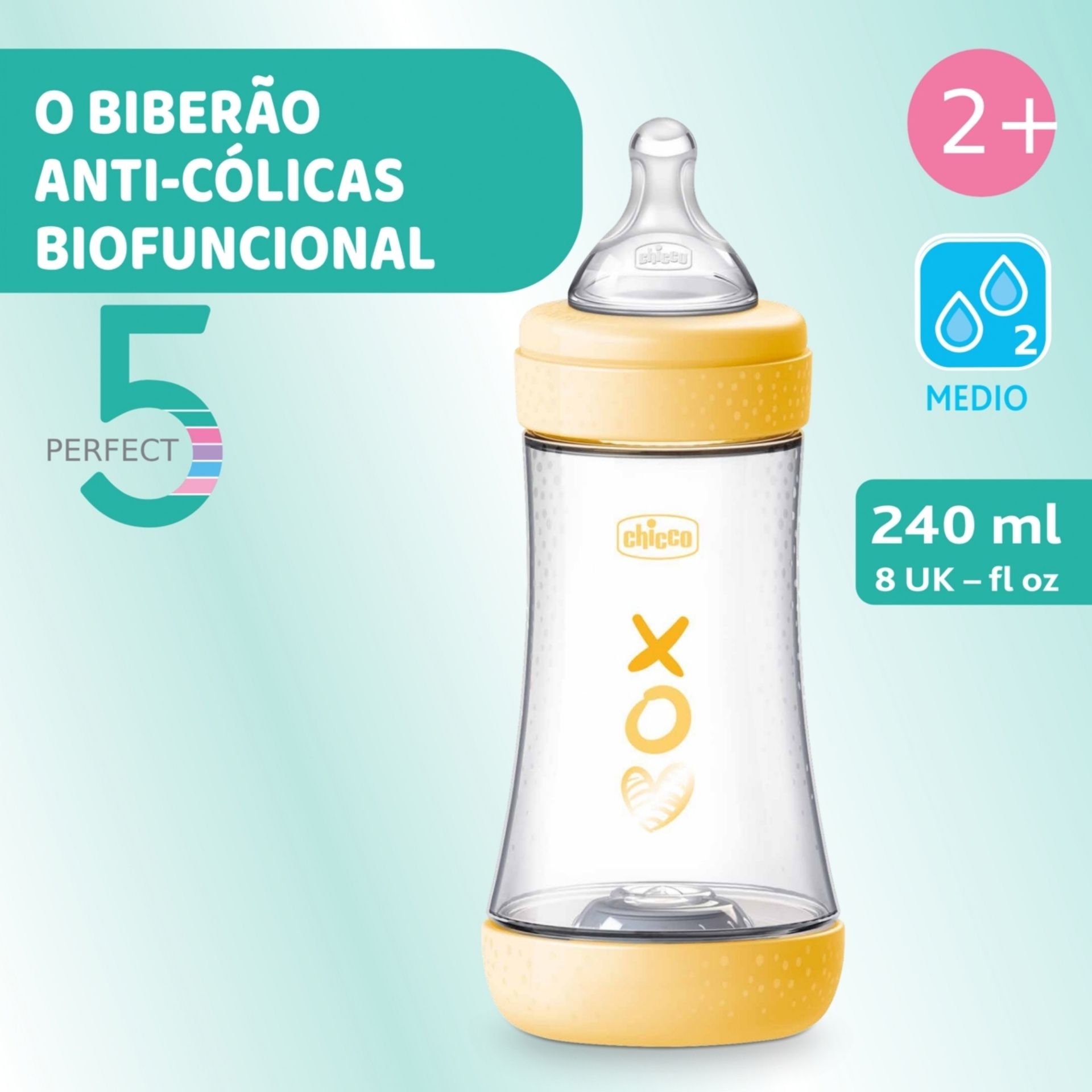 Chicco Biberão Perfect5 Rosa 240ml