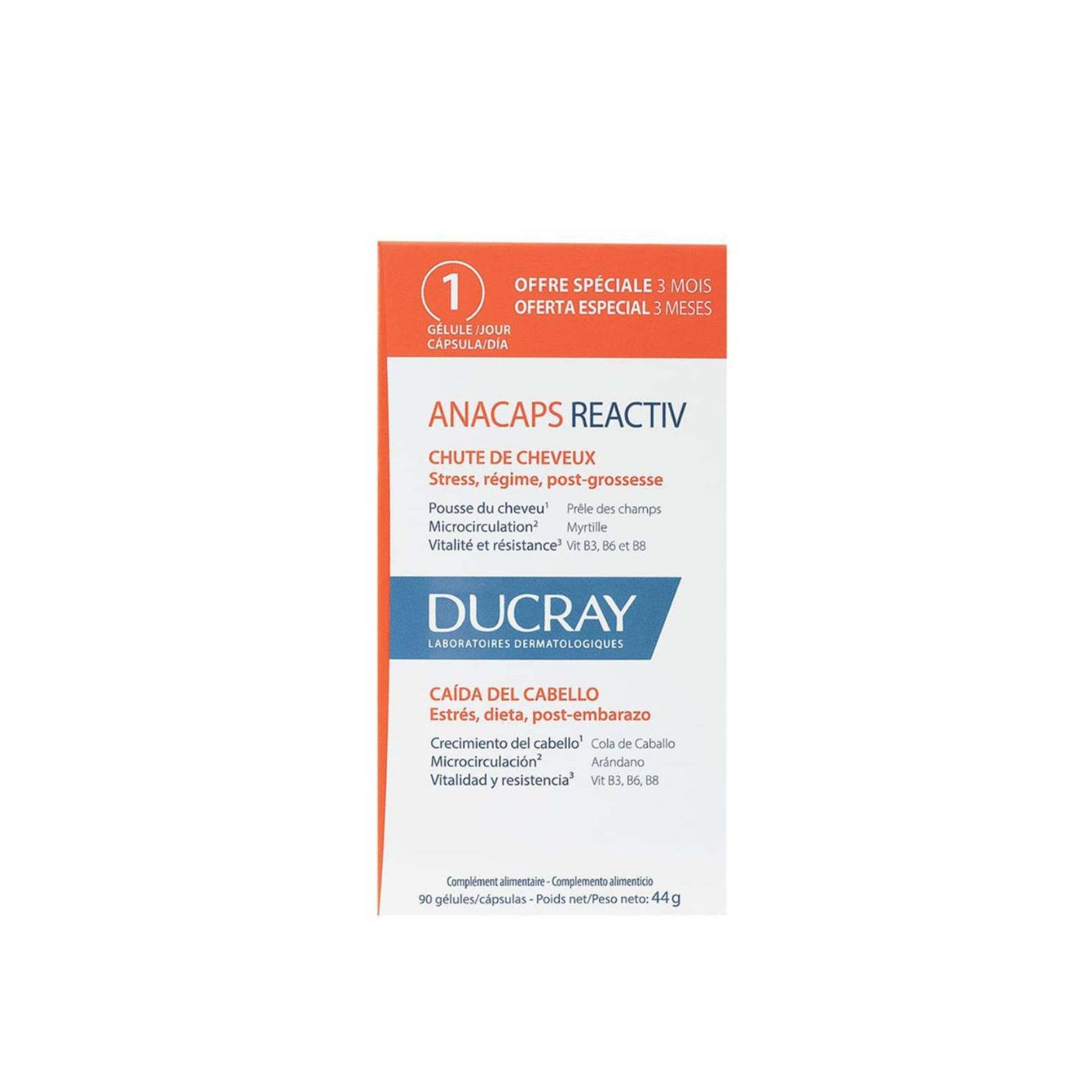 Ducray Anacaps Reactiv Queda de Cabelo Reativa Cápsulas 90unid.