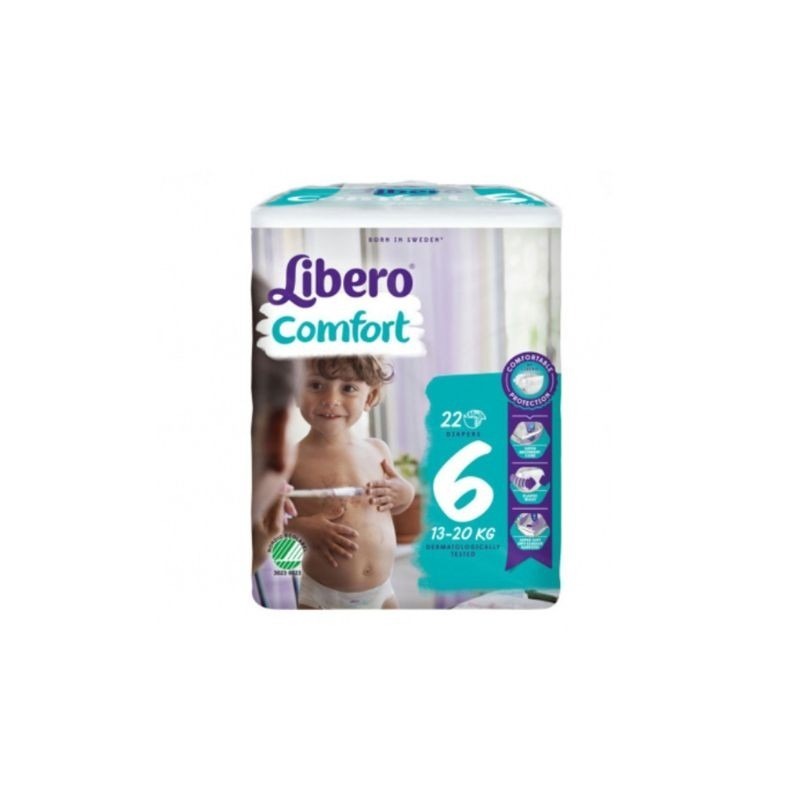 Libero Comfort Tamanho 6 13-20kg 22 Fraldas