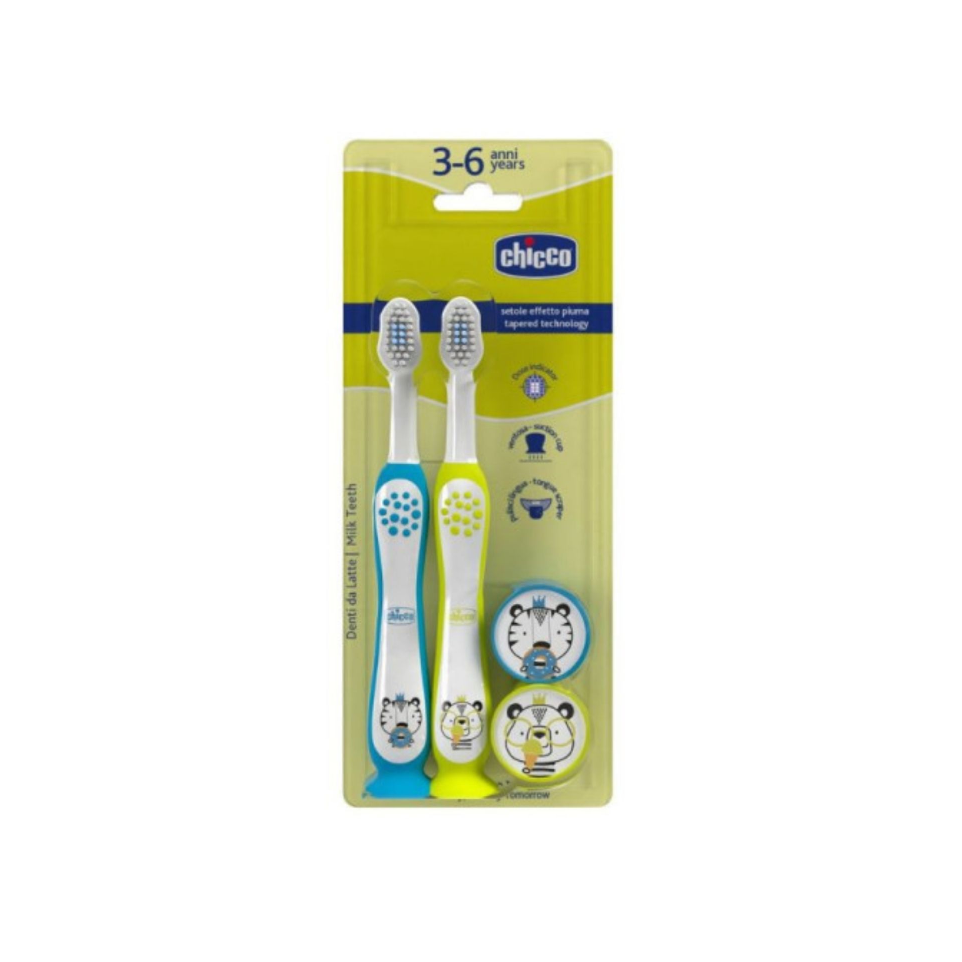 Chicco Escova de Dentes Tigre 3-6A X2