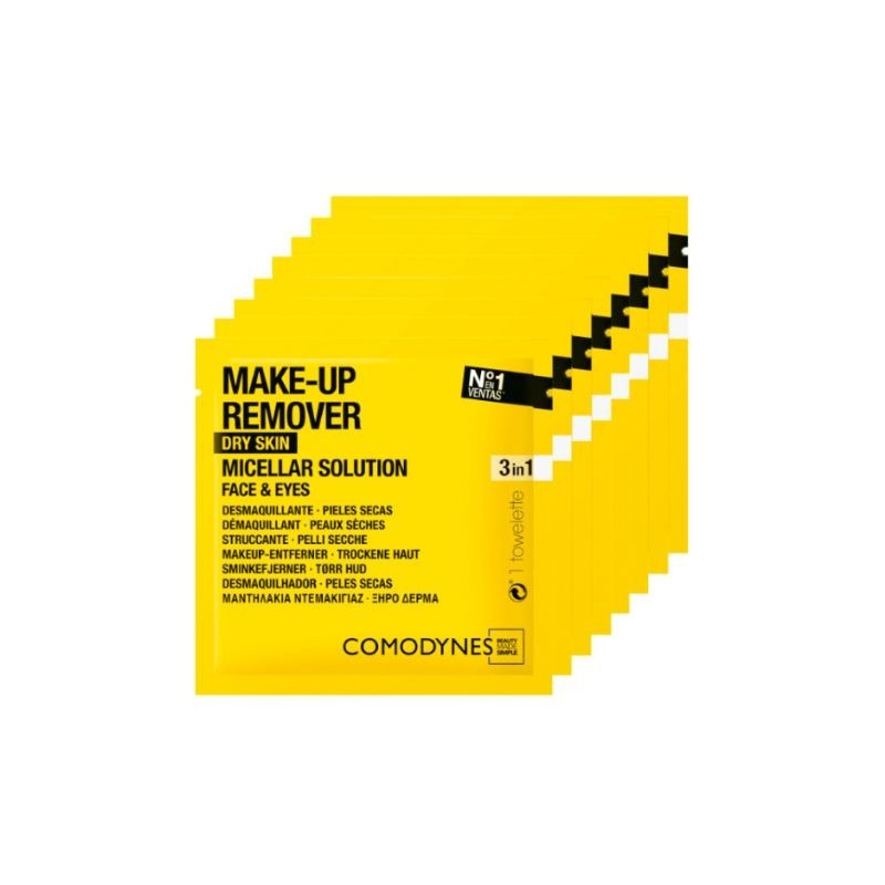 Comodynes Make-Up Remover Pele Sensível e Seca 20 Toalhitas
