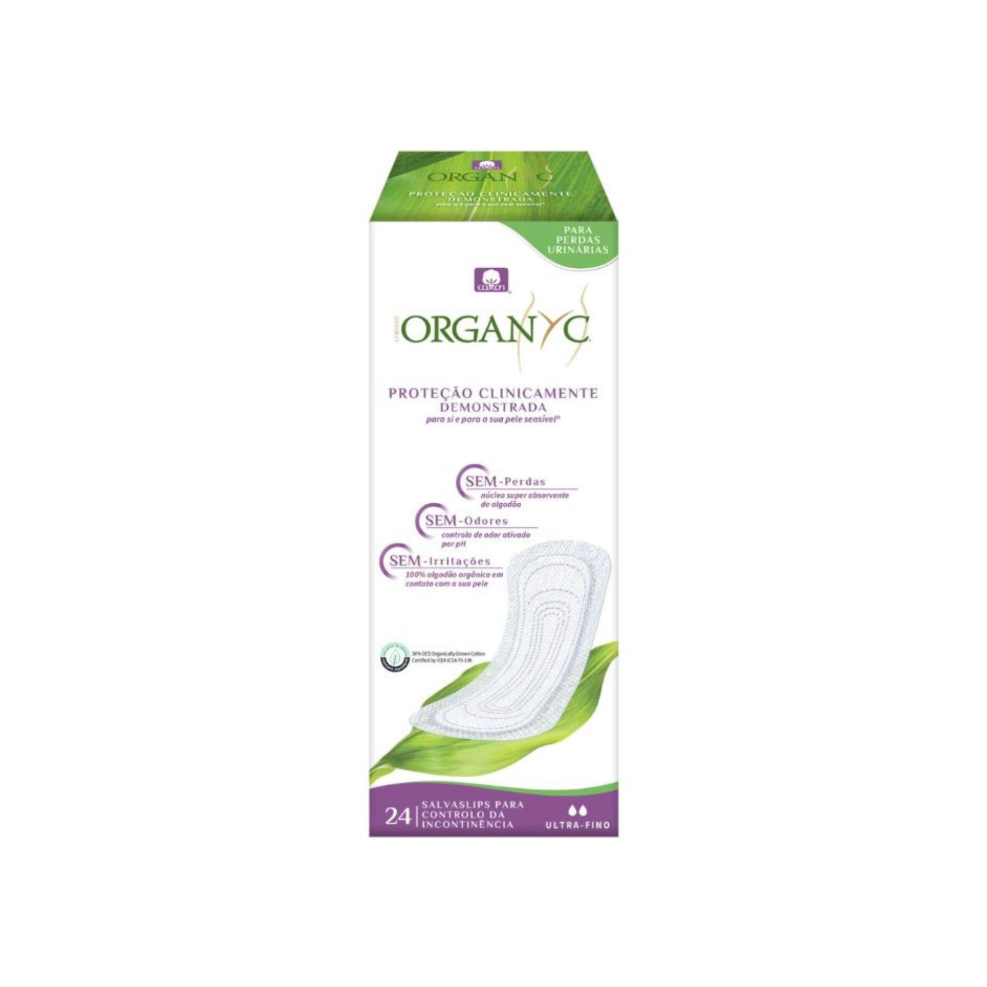 Organyc Penso Ultra Fino Incontinência Urinária X24