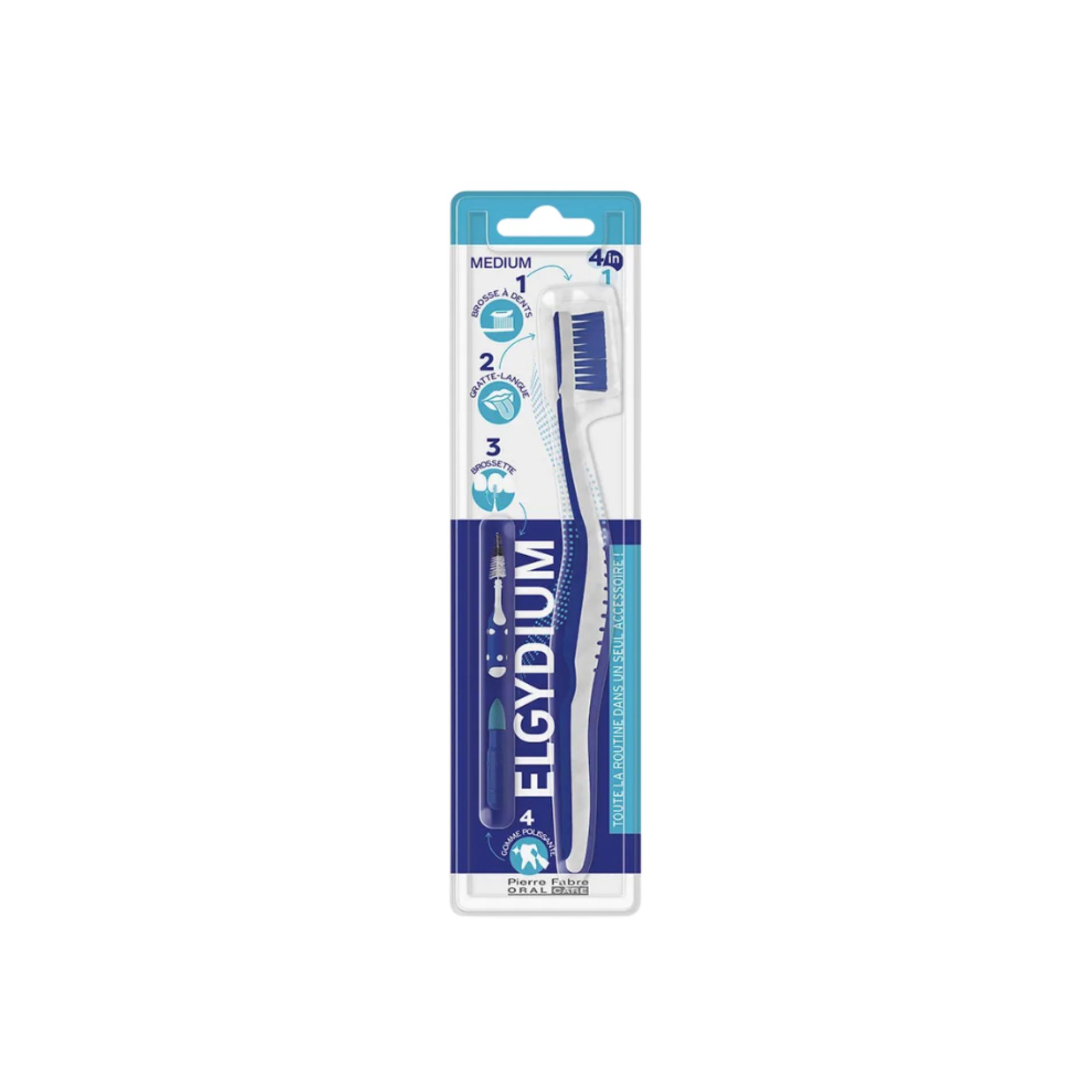 Elgydium Escova de Dentes 4 em 1 Média