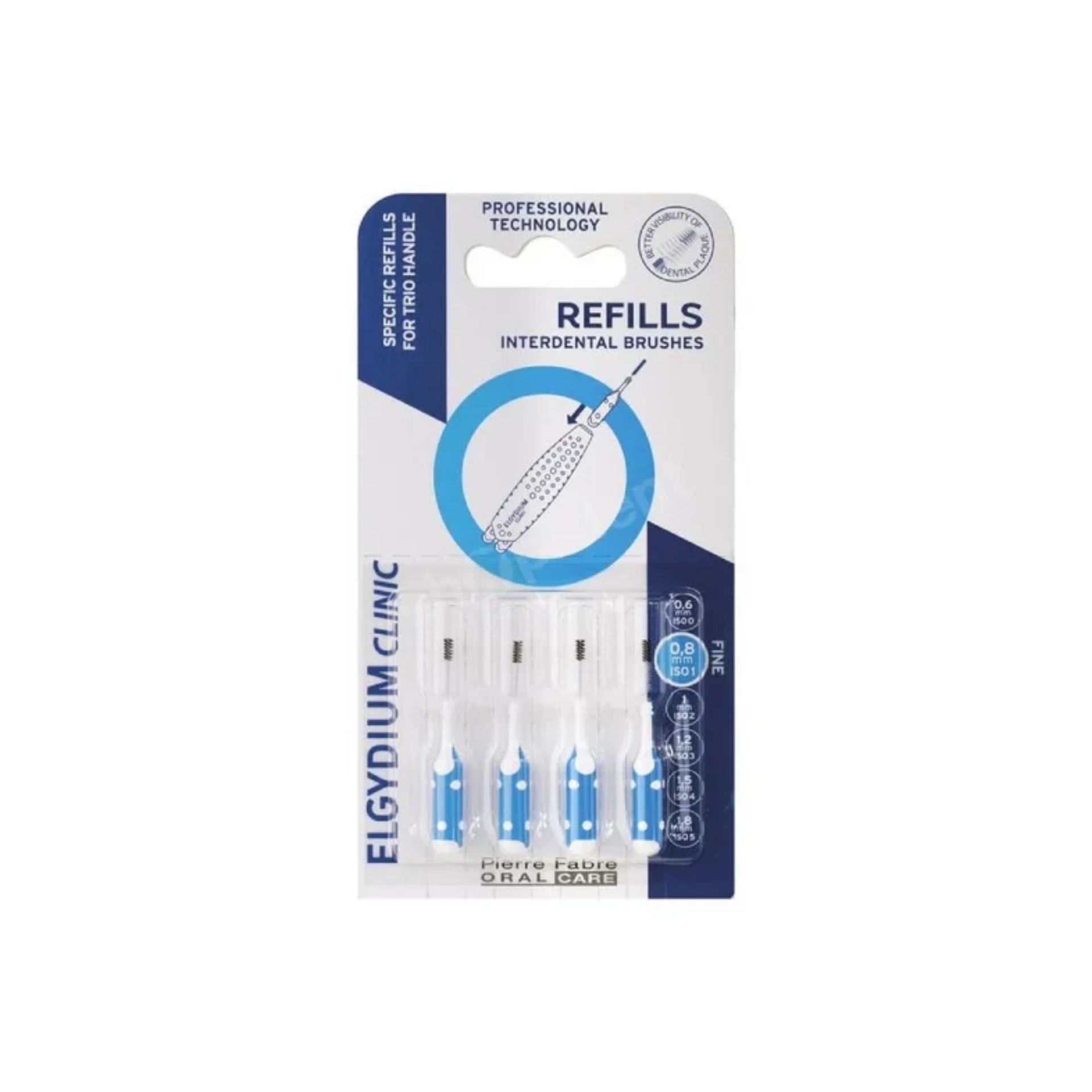 Elgydium Clinic Recarga Escovilhão Azul (ISO 1) × 4