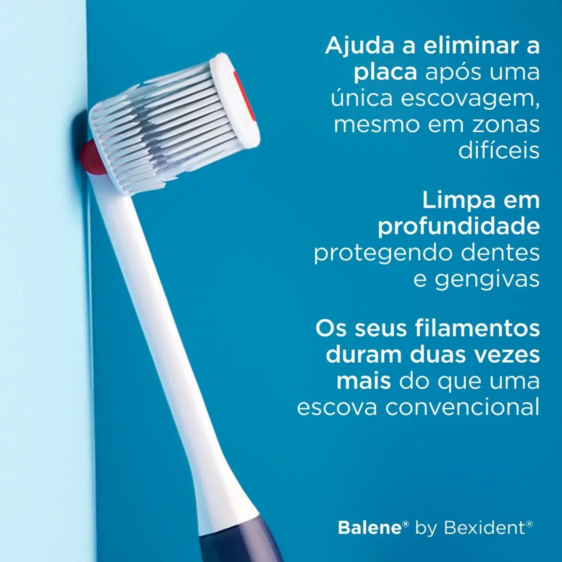 Balene by Bexident Escova de Dentes Média Azul