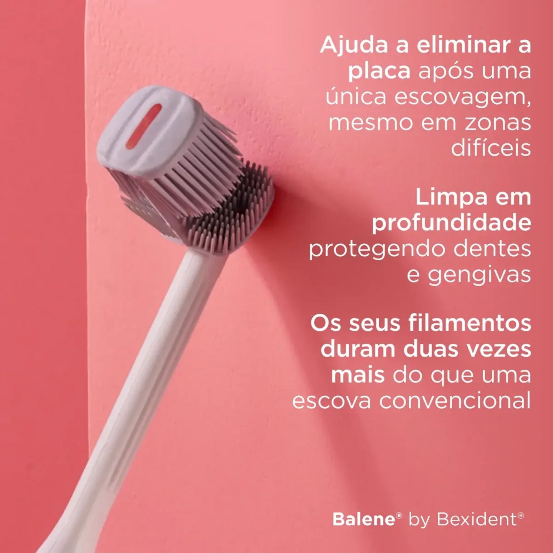 Balene by Bexident Escova de Dentes Média Coral