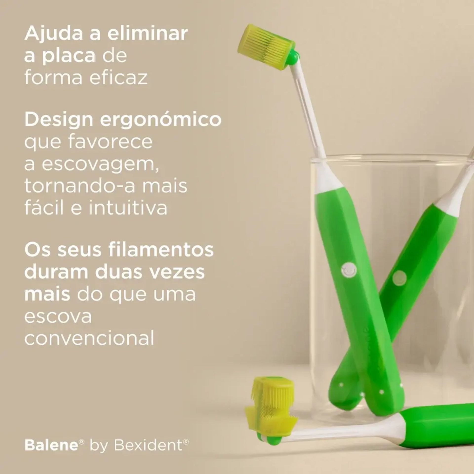 Balene by Bexident Júnior Escova de Dentes 6A+ Verde