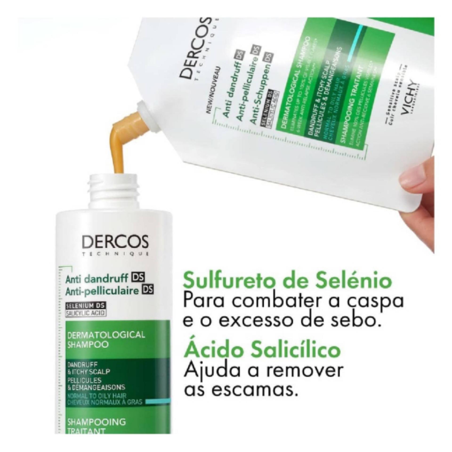 Dercos Anticaspa Shampoo Oleoso Refill 390 ml