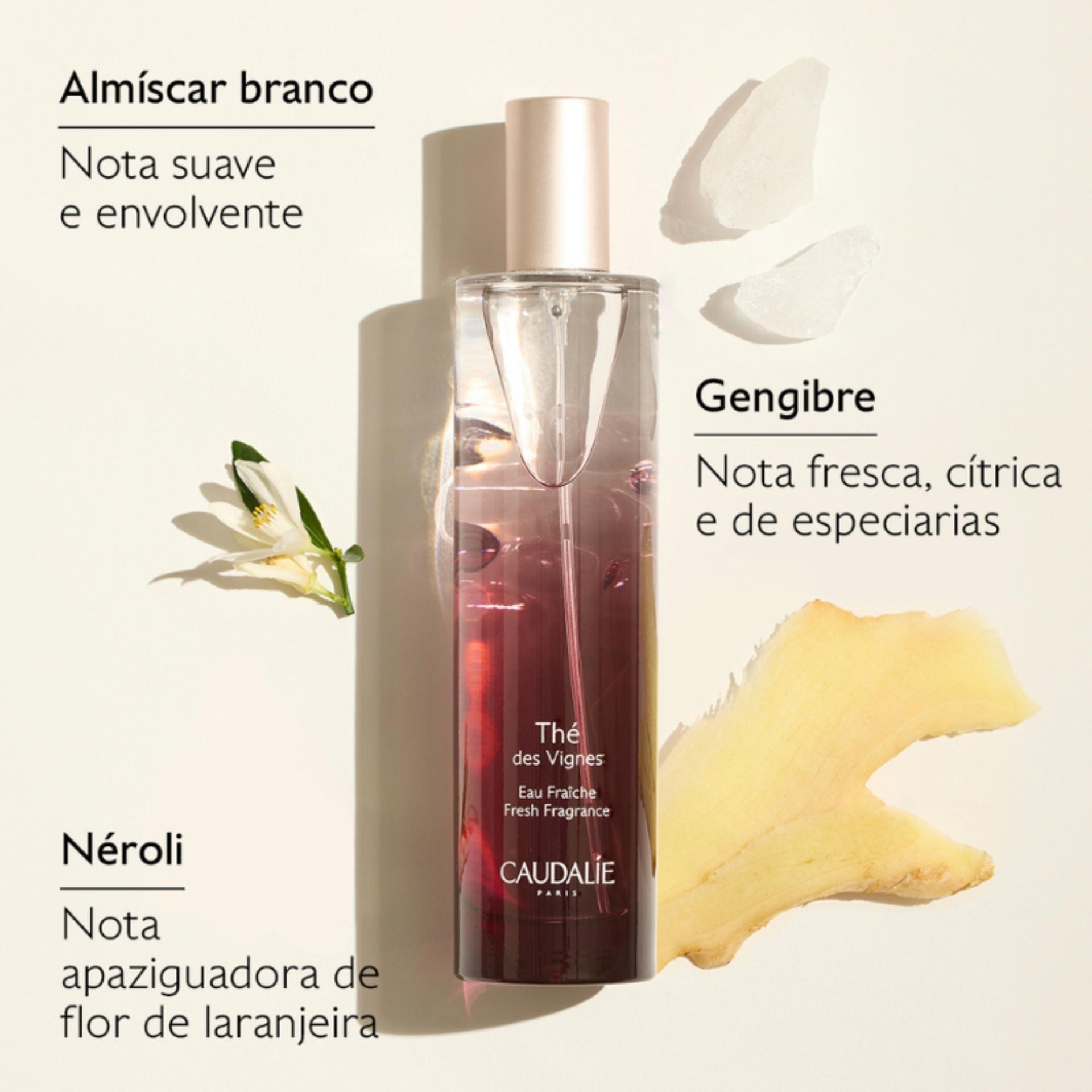 Caudalie Thé des Vignes Água Fresca 50 ml + Vela + Gel de Banho 50 ml (Set)