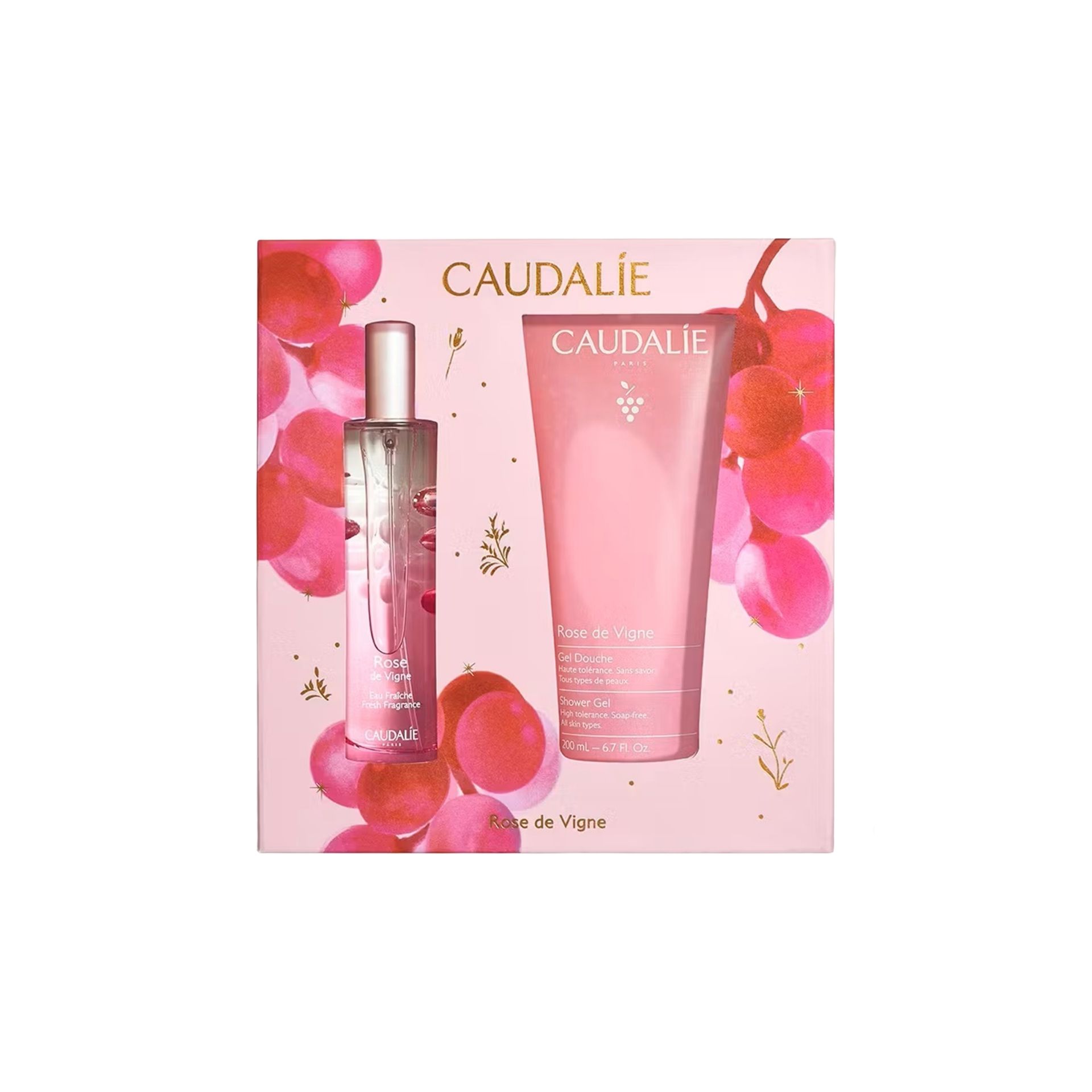 Caudalie Rose de Vigne Água Fresca 50 ml + Gel de Banho 200 ml (Set)