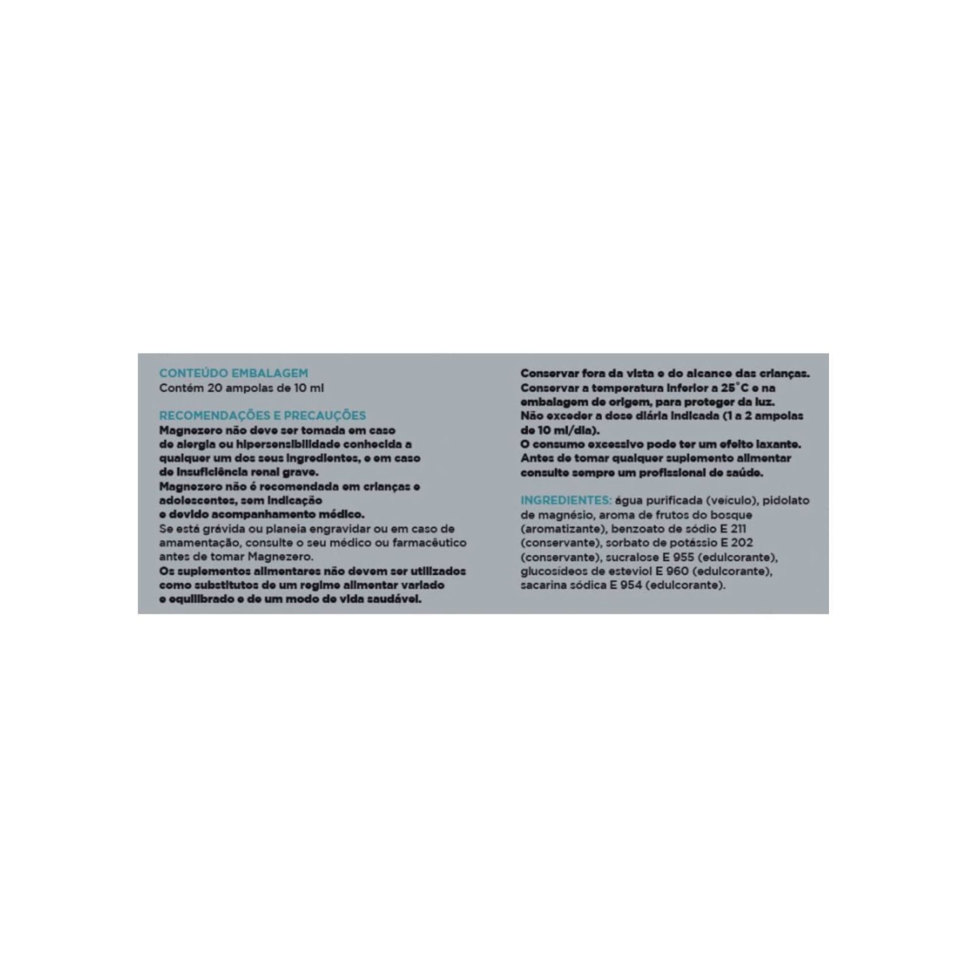 Magnezero Ampolas Bebíveis 20un.