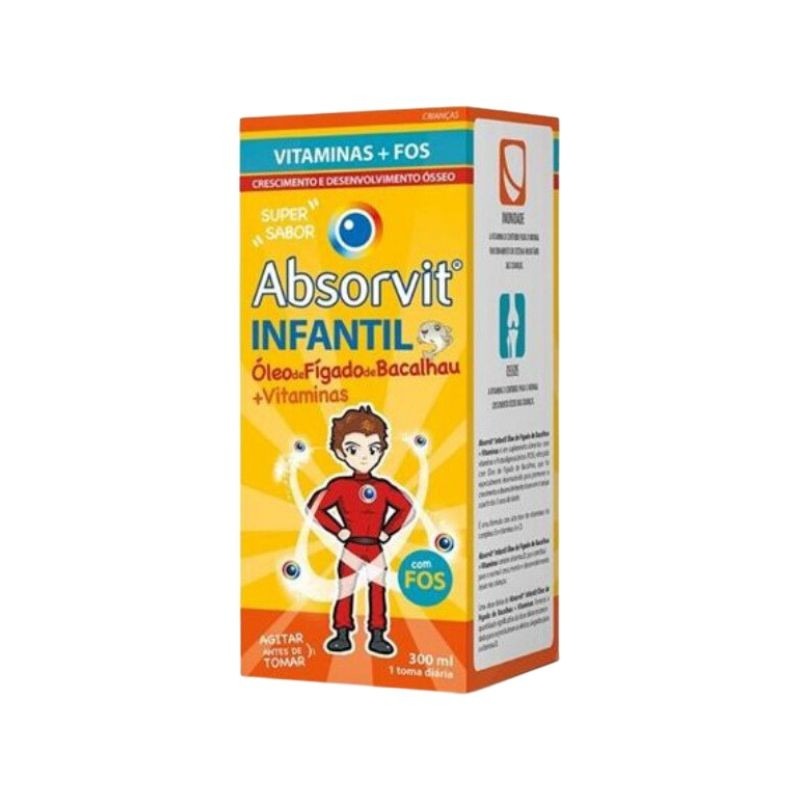 Absorvit Infantil Óleo de Fígado de Bacalhau + Vitaminas 300ml
