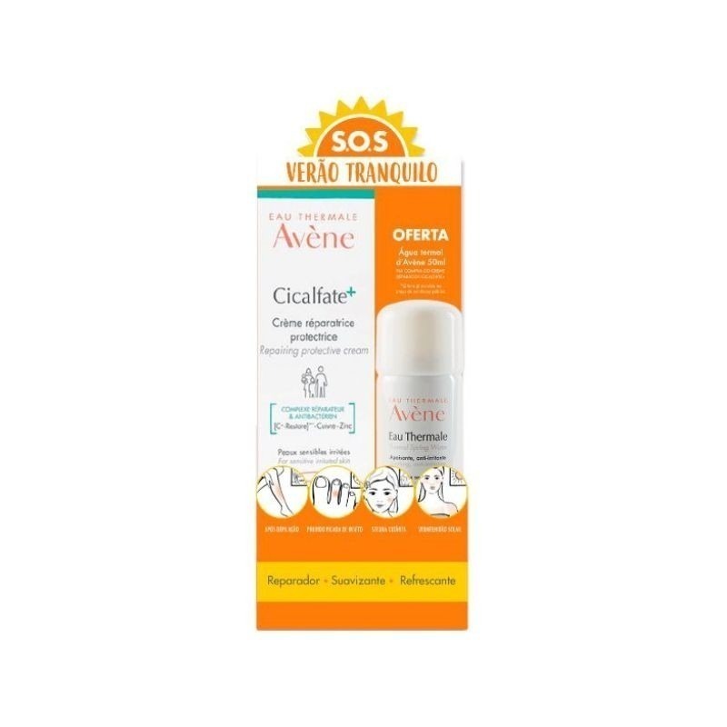 Avène Cicalfate+ Creme 100ml + Avène Água Termal 50ml