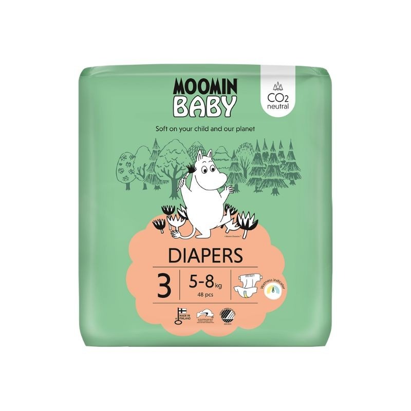Moomin  Baby Fraldas Tamanho 3 5-8kg 48 fraldas