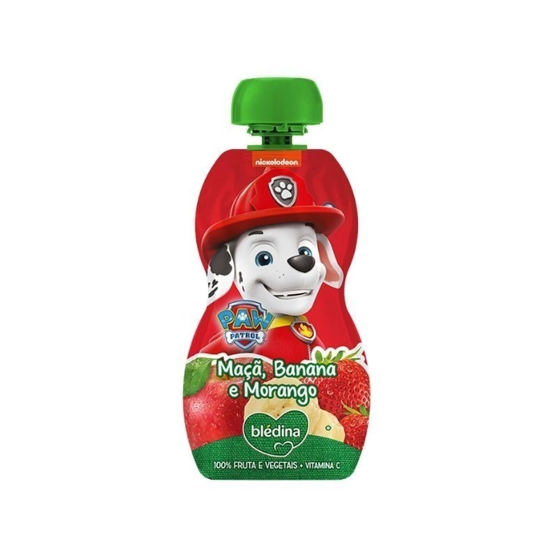 Blédina Saqueta Patrulha Pata Marshall Maçã Banana Morango 100g